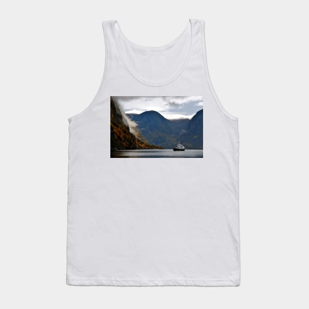 Aurlandsfjord Flam Norwegian Fjord Norway Tank Top by Andy Evans Photos